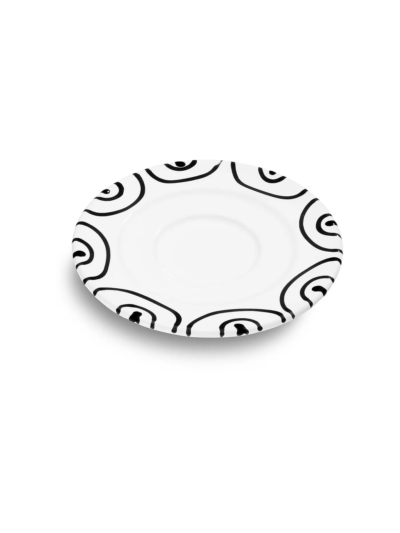 GMUNDNER KERAMIK | Unterteller Gourmet "Grau Geflammt" 16cm | schwarz